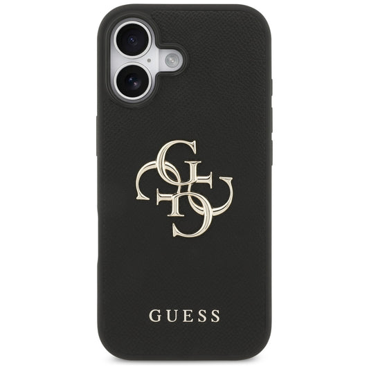 Etui na Apple iPhone 17, Guess, 4G Grained Big and Classic Logo, Czarne
