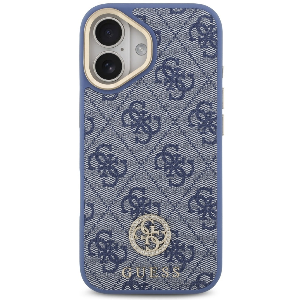 Etui na Apple iPhone 17, Guess, 4G Strass Logo, Niebieskie