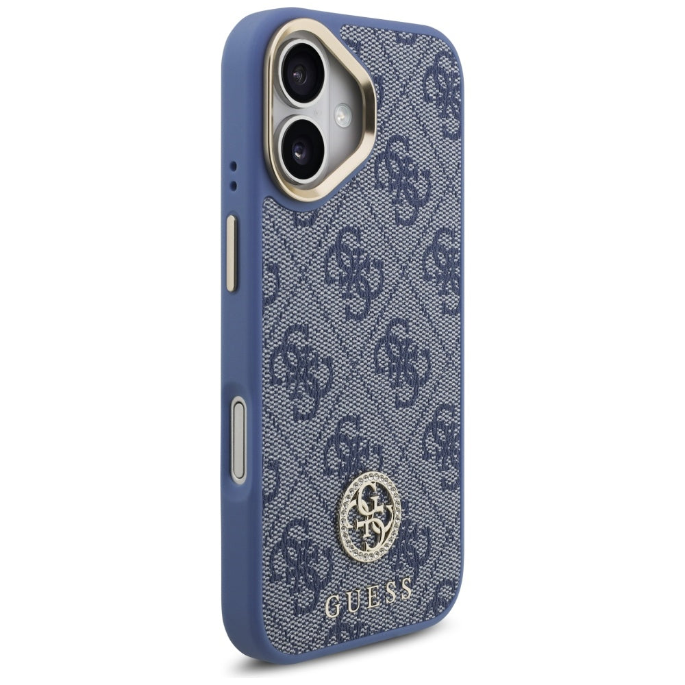 Etui na Apple iPhone 17, Guess, 4G Strass Logo, Niebieskie