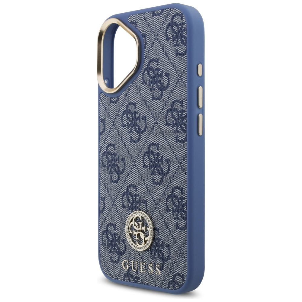 Etui na Apple iPhone 17, Guess, 4G Strass Logo, Niebieskie