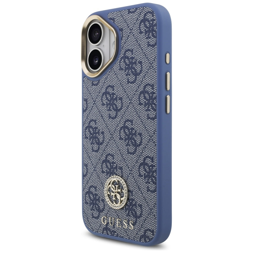 Etui na Apple iPhone 17, Guess, 4G Strass Logo, Niebieskie