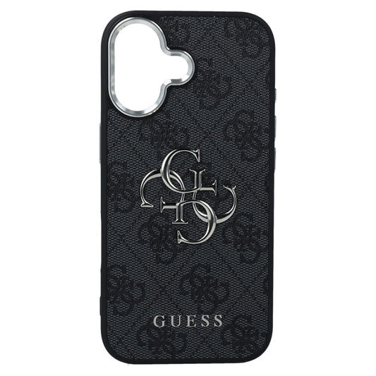 Etui na Apple iPhone 17, Guess, Big 4G Logo Classic, Czarne Srebrne