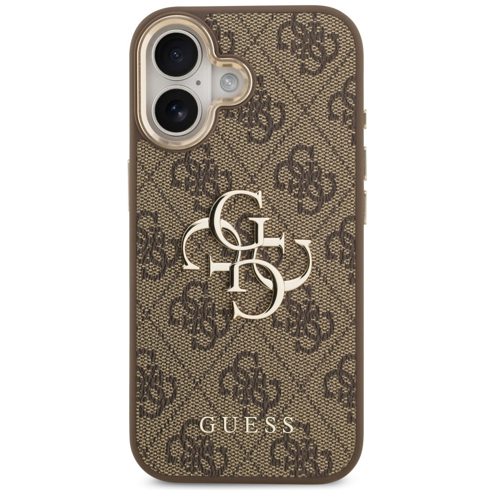 Etui na Apple iPhone 17, Guess, Big 4G Logo Classic, Złoty Brąz
