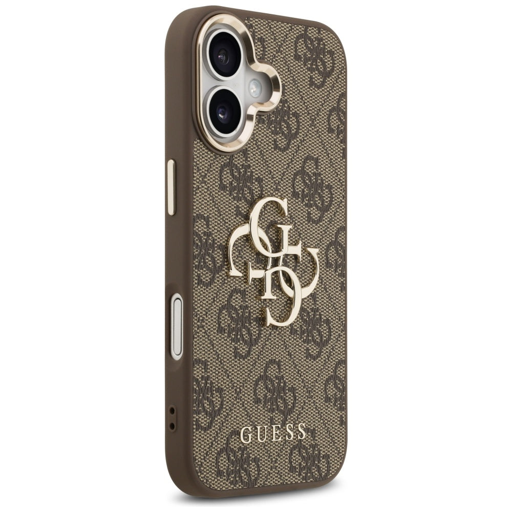 Etui na Apple iPhone 17, Guess, Big 4G Logo Classic, Złoty Brąz
