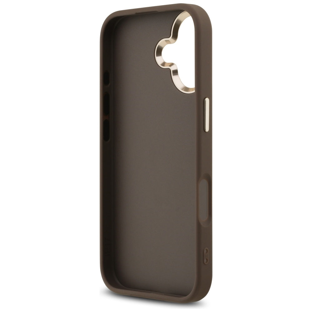 Etui na Apple iPhone 17, Guess, Big 4G Logo Classic, Złoty Brąz