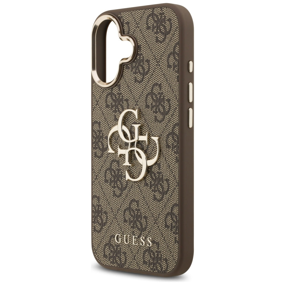 Etui na Apple iPhone 17, Guess, Big 4G Logo Classic, Złoty Brąz