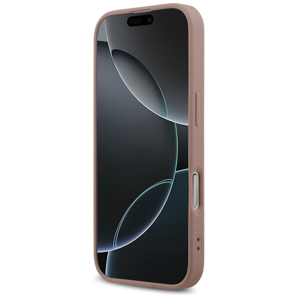 Etui na Apple iPhone 17, Guess, Fixed Glitter Big 4G, Różowy