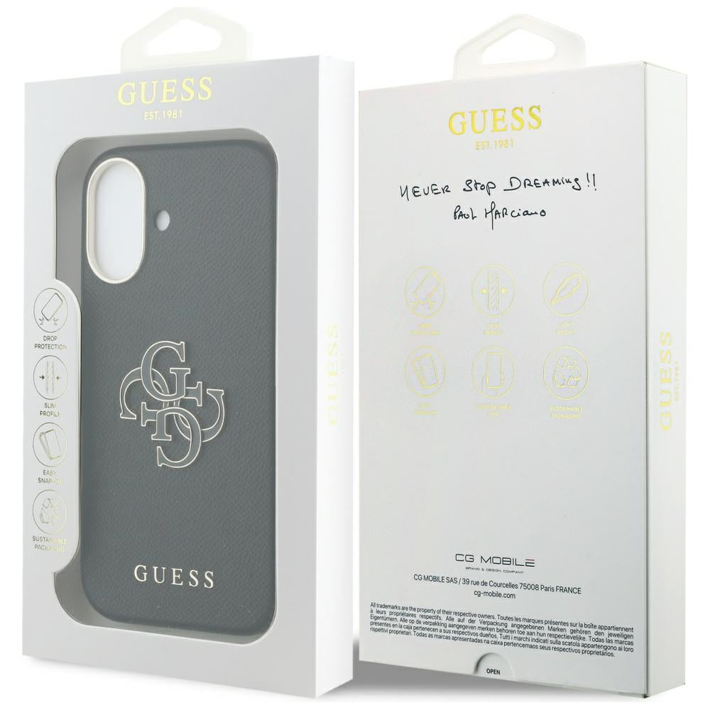 Etui na Apple iPhone 17, Guess, Resin Logo, Czarne