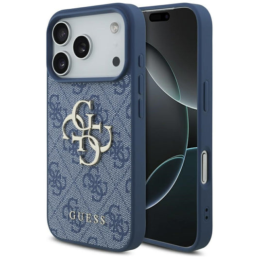 Etui na Apple iPhone 17 Pro, Guess, 4G Big Logo, Niebieskie