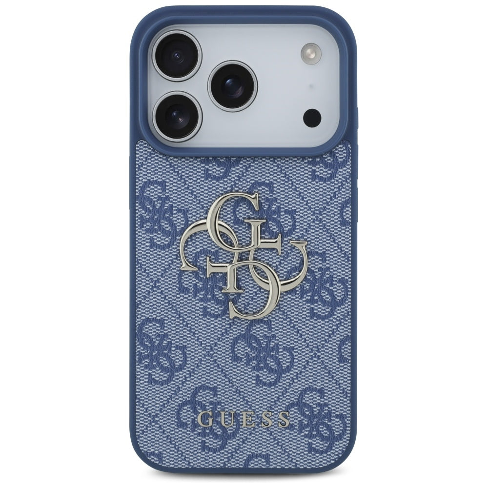Etui na Apple iPhone 17 Pro, Guess, 4G Big Logo, Niebieskie