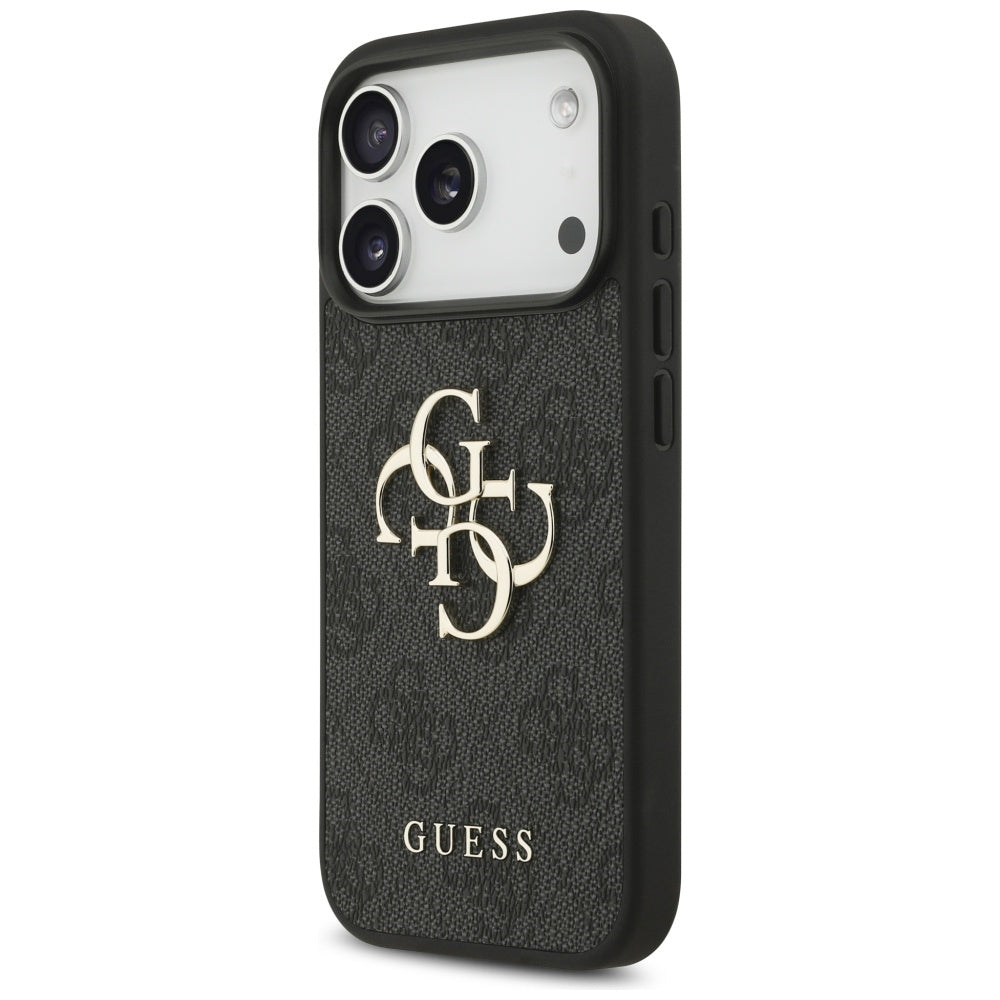 Etui na Apple iPhone 17 Pro, Guess, 4G Classic Logo with Strap, Czarne