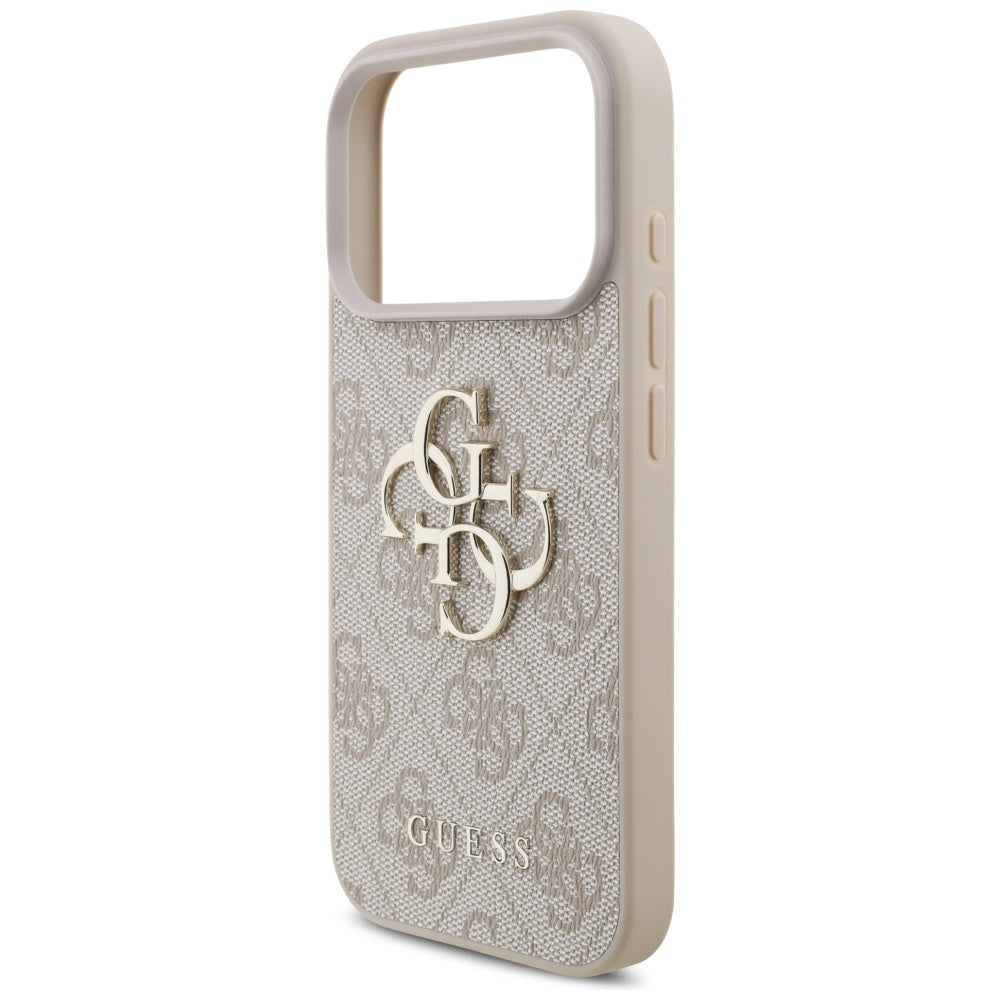 Etui na Apple iPhone 17 Pro, Guess, 4G Classic Logo with Strap, Różowy