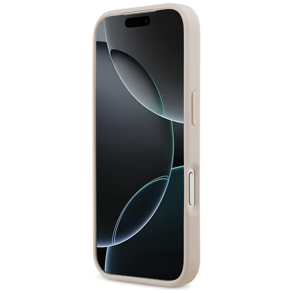 Etui na Apple iPhone 17 Pro, Guess, 4G Double Card Triangle, Różowy