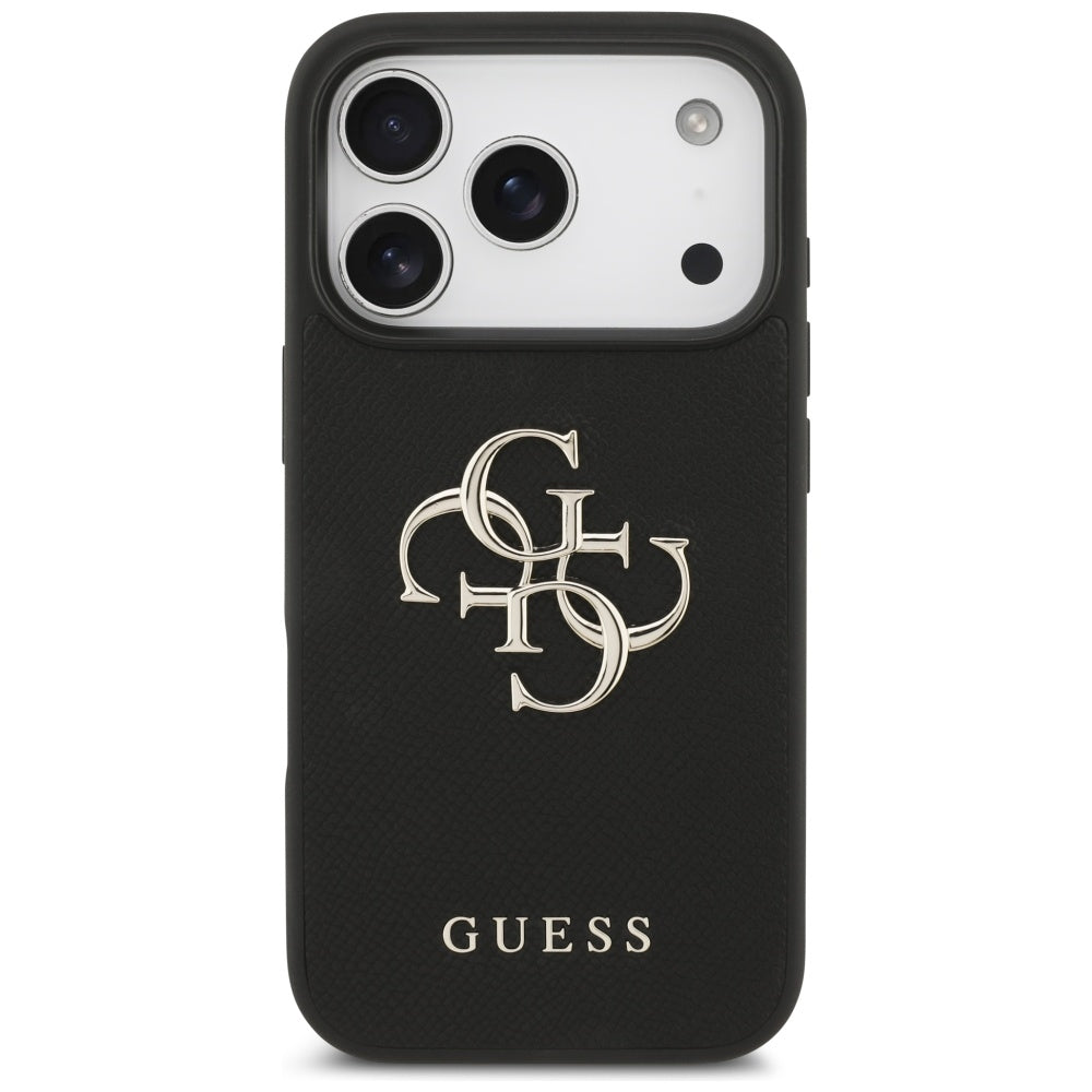 Etui na Apple iPhone 17 Pro, Guess, 4G Grained Big and Classic Logo, Czarne