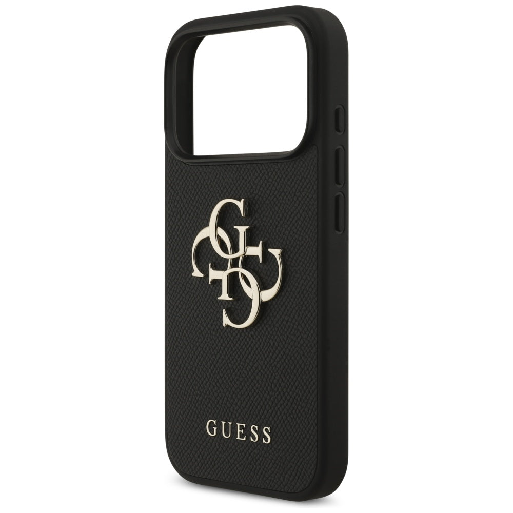 Etui na Apple iPhone 17 Pro, Guess, 4G Grained Big and Classic Logo, Czarne
