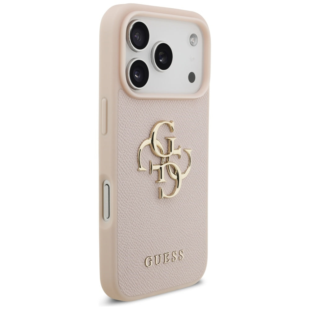 Etui na Apple iPhone 17 Pro, Guess, 4G Grained Big and Classic Logo, Różowy