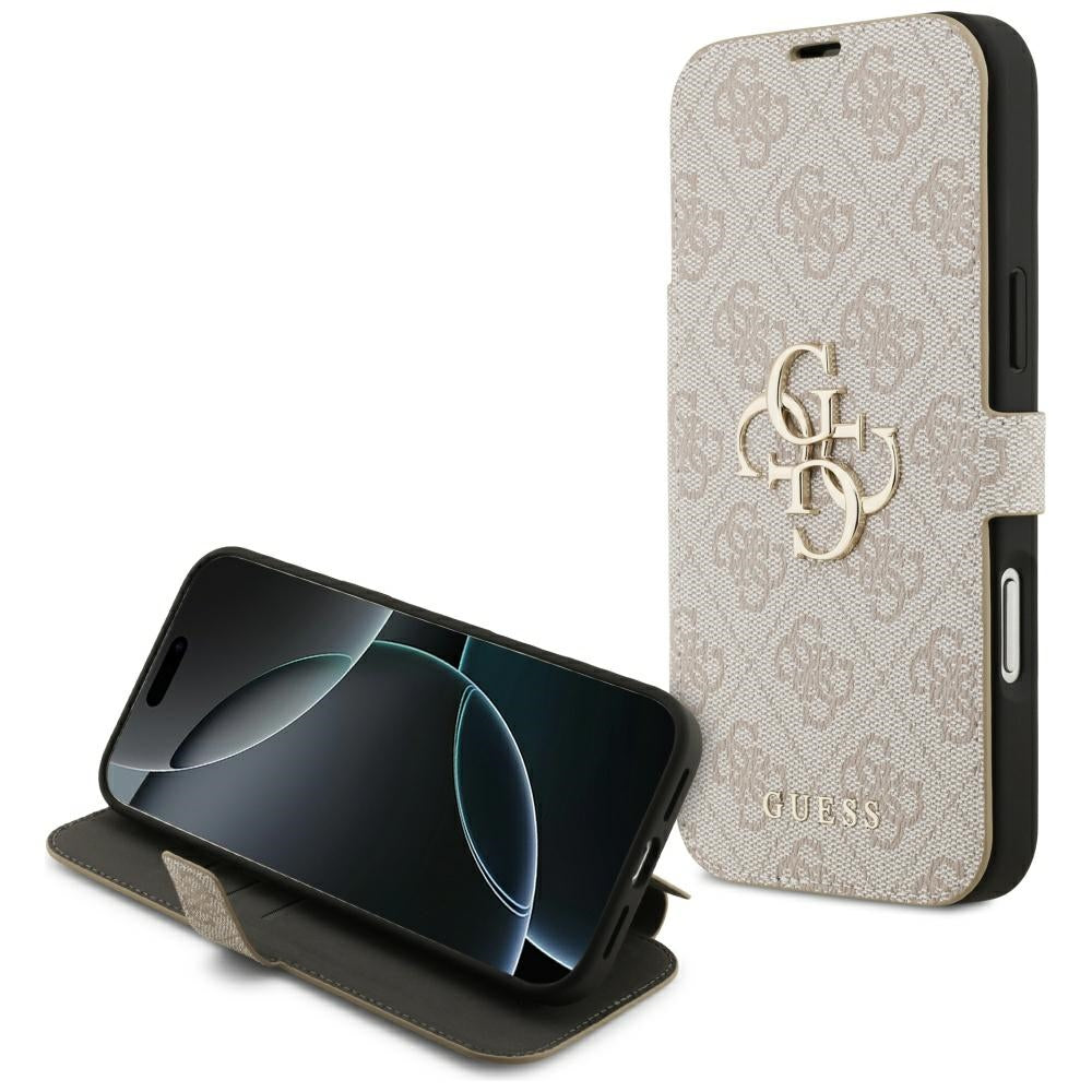 Etui na Apple iPhone 17 Pro, Guess, 4G Metal Logo, Różowy