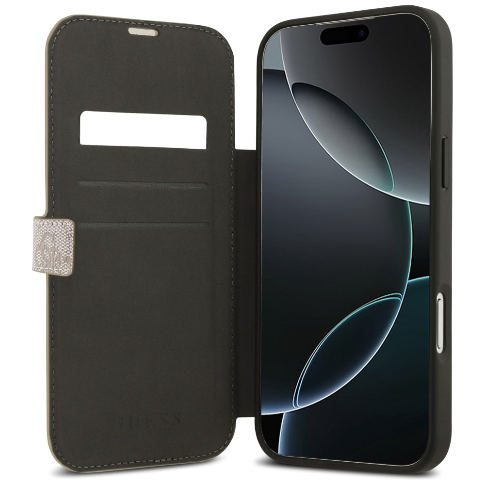 Etui na Apple iPhone 17 Pro, Guess, 4G Metal Logo, Różowy