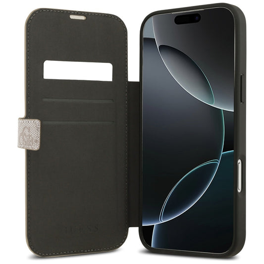 Etui na Apple iPhone 17 Pro, Guess, 4G Metal Logo, Różowy