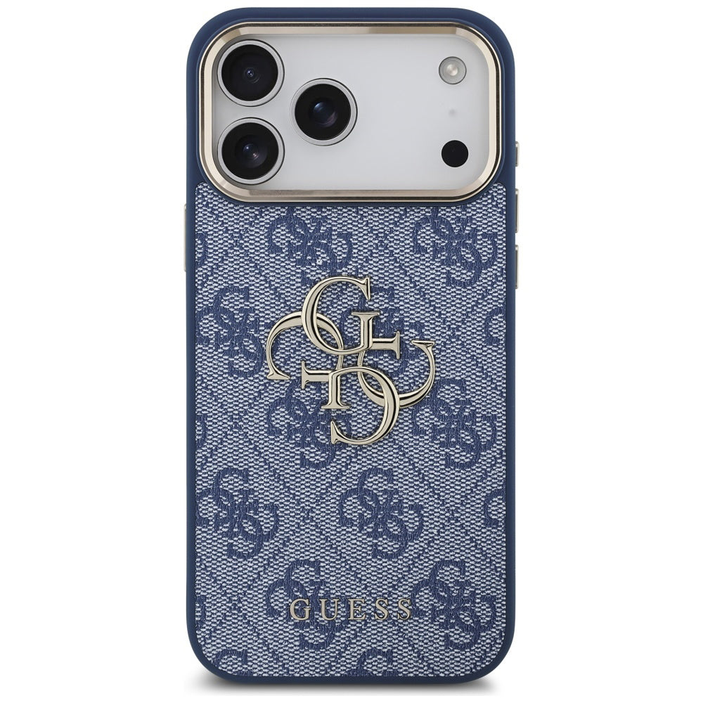 Etui na Apple iPhone 17 Pro, Guess, Big 4G Logo Classic, Złoty Niebieski