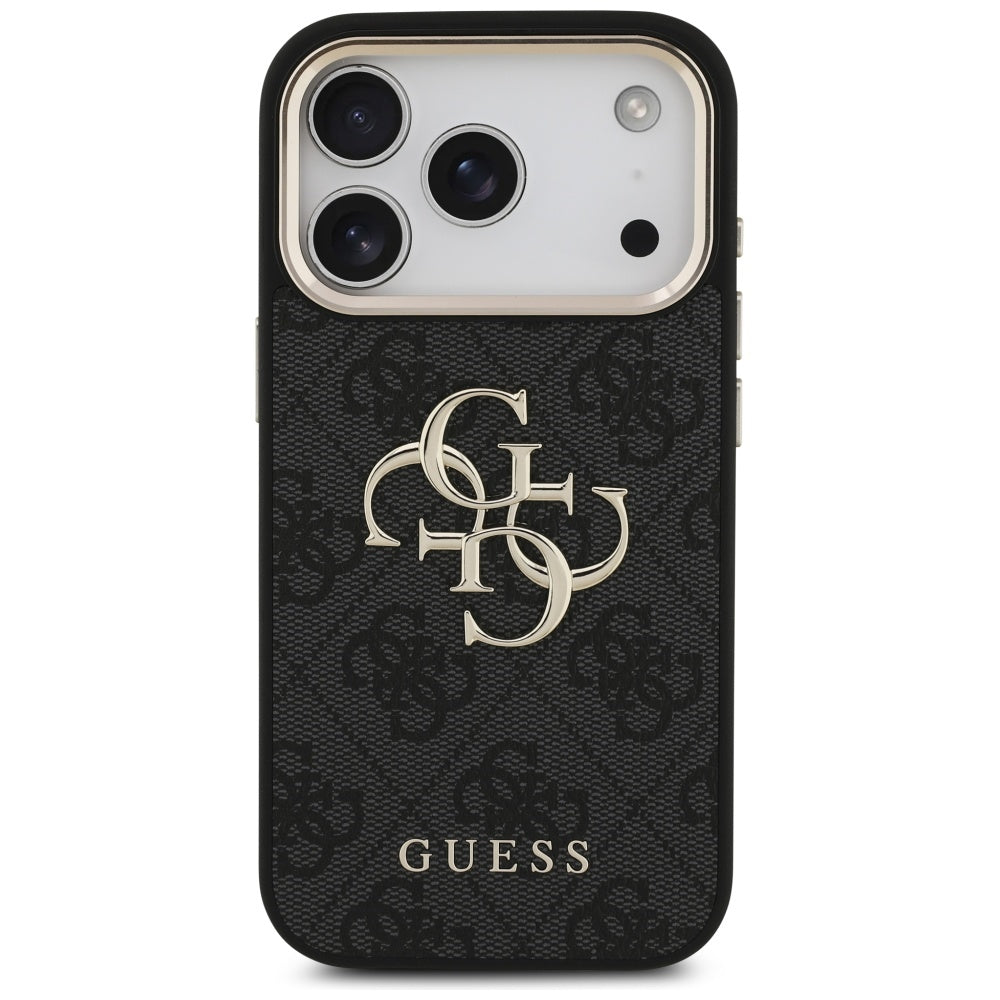 Etui na Apple iPhone 17 Pro, Guess, Big 4G Logo Classic, Czarne Złote