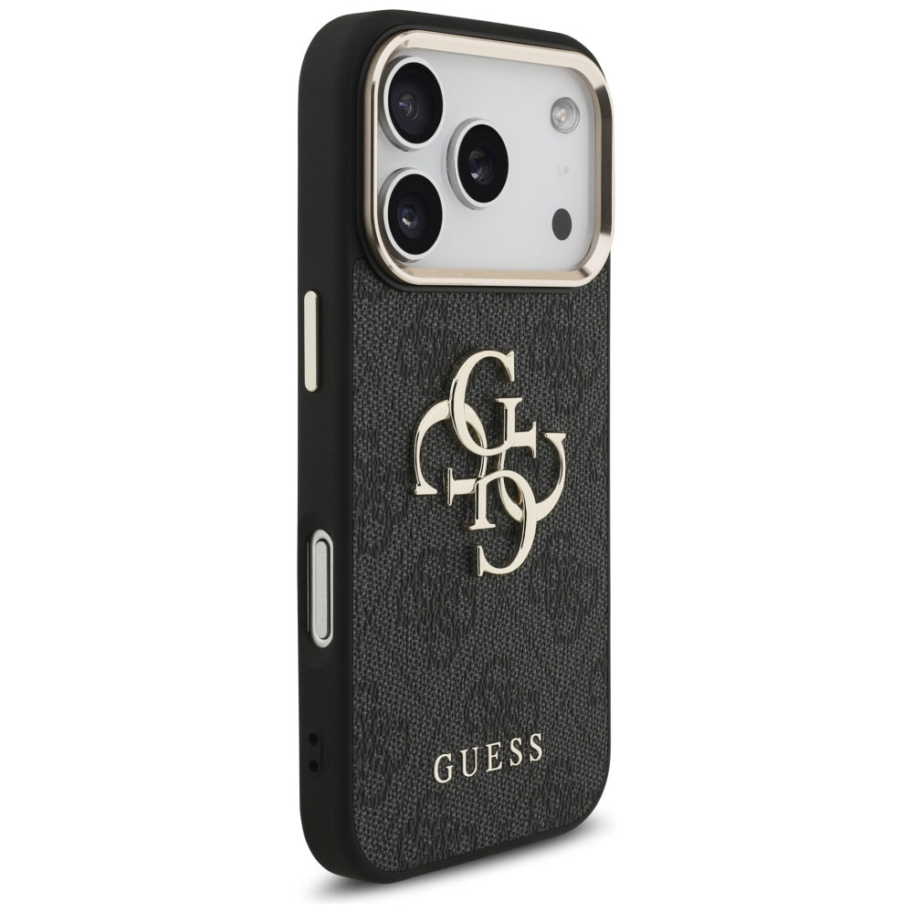 Etui na Apple iPhone 17 Pro, Guess, Big 4G Logo Classic, Czarne Złote