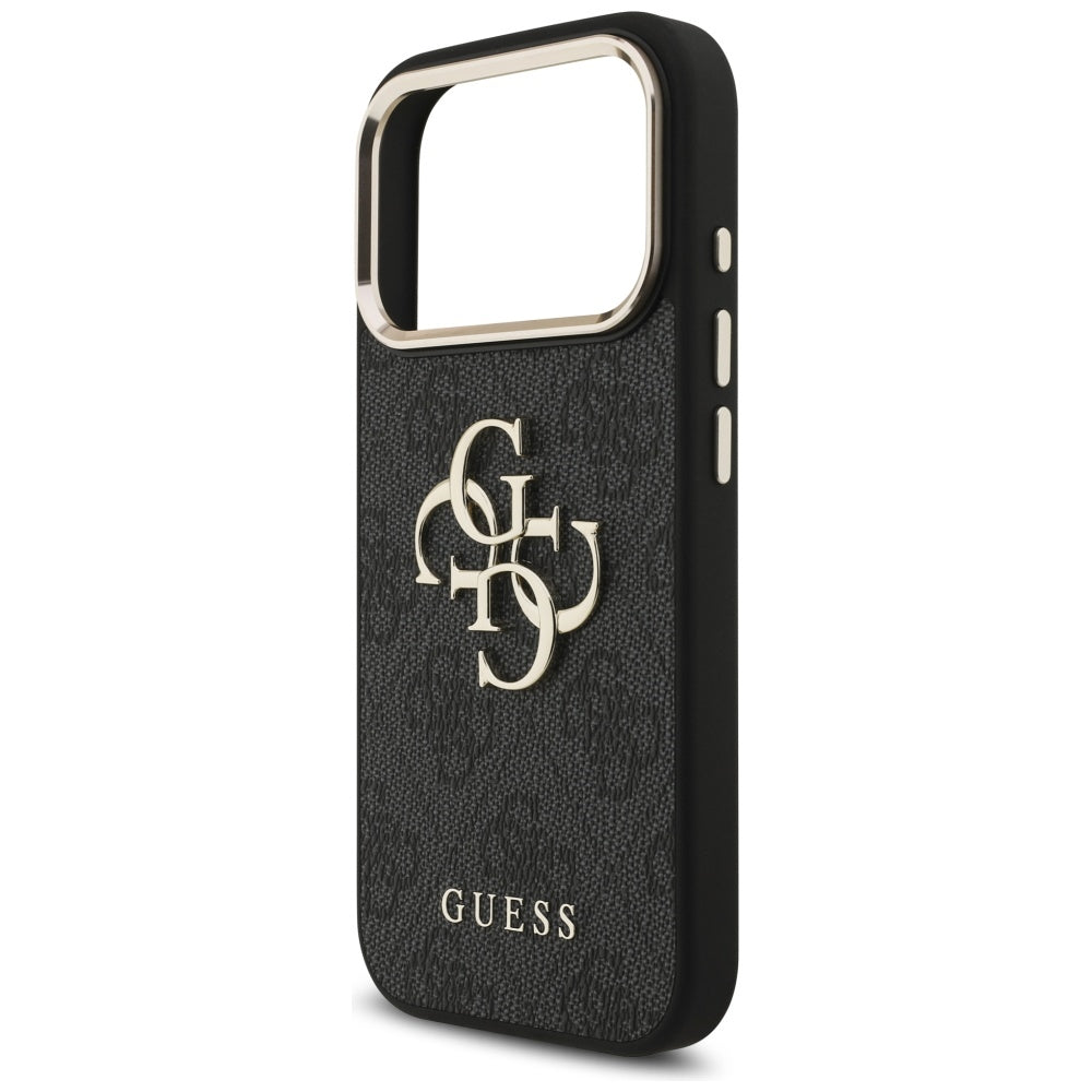 Etui na Apple iPhone 17 Pro, Guess, Big 4G Logo Classic, Czarne Złote