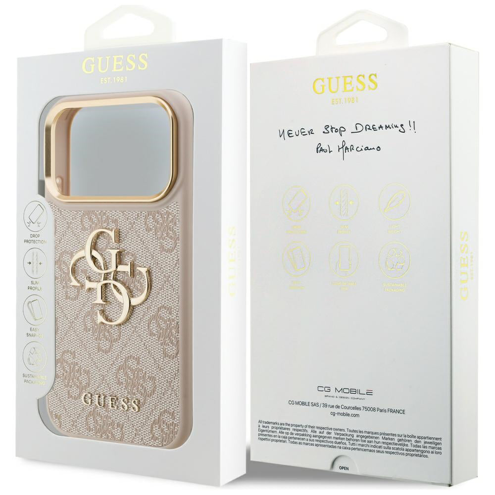 Etui na Apple iPhone 17 Pro, Guess, Big 4G Logo Classic, Różowe Złoto