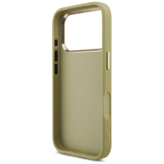 Etui na Apple iPhone 17 Pro, Guess, Fixed Glitter Big 4G Metal Frame, Złote