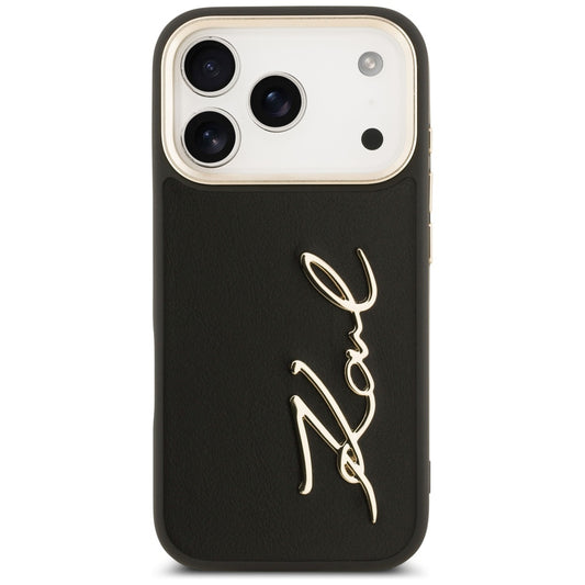Etui na Apple iPhone 17 Pro, Karl Lagerfeld, Script Logo, Czarne