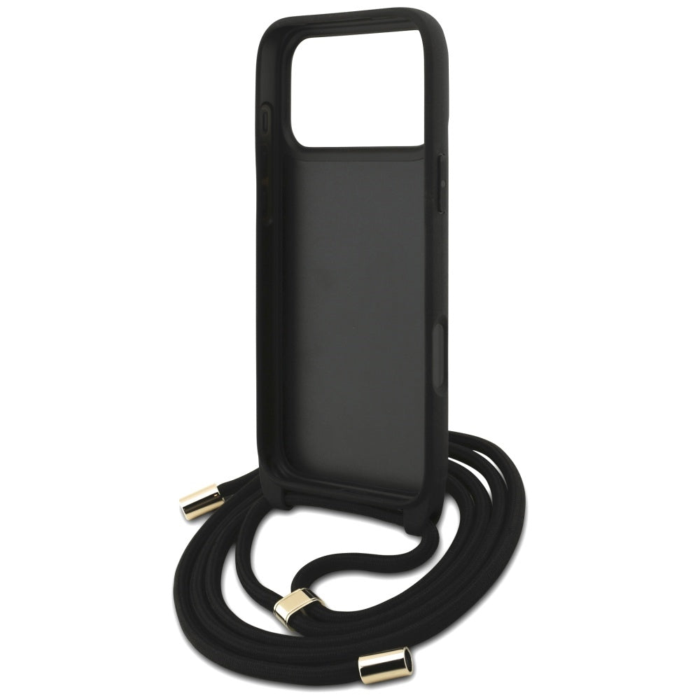 Etui na Apple iPhone 17 Pro Max, Guess, 4G CBDY Big Logo with Cord Strap, Brązowy