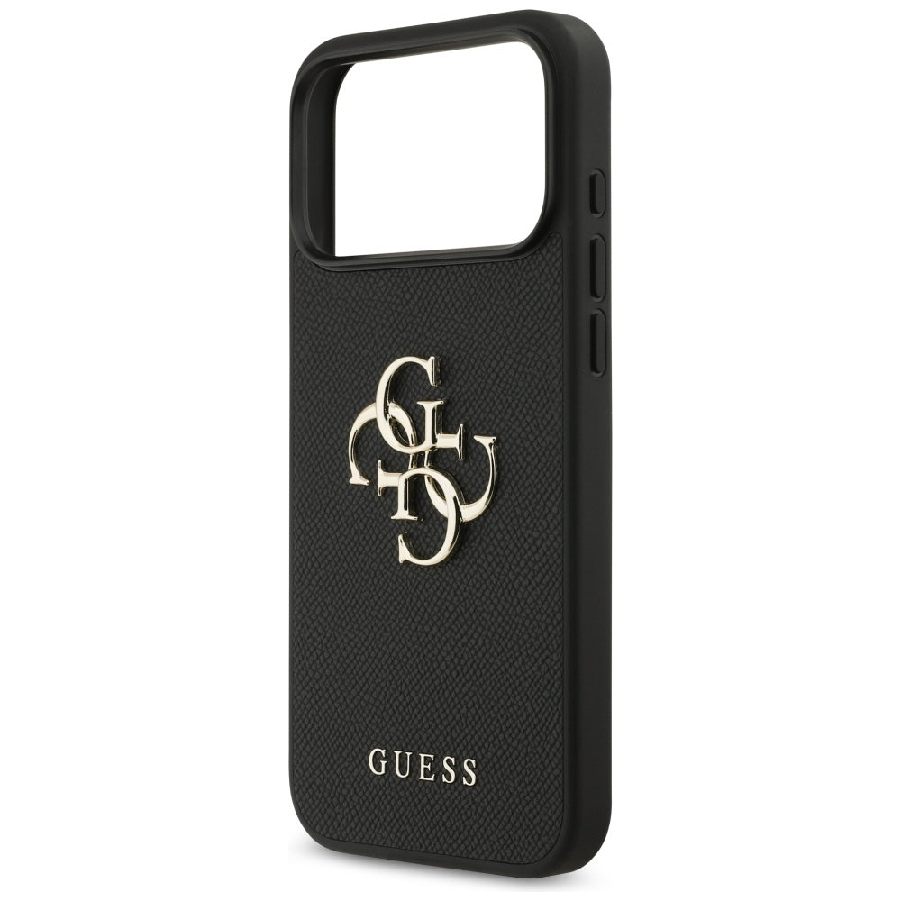Etui na Apple iPhone 17 Pro Max, Guess, 4G Grained Big and Classic Logo, Czarne