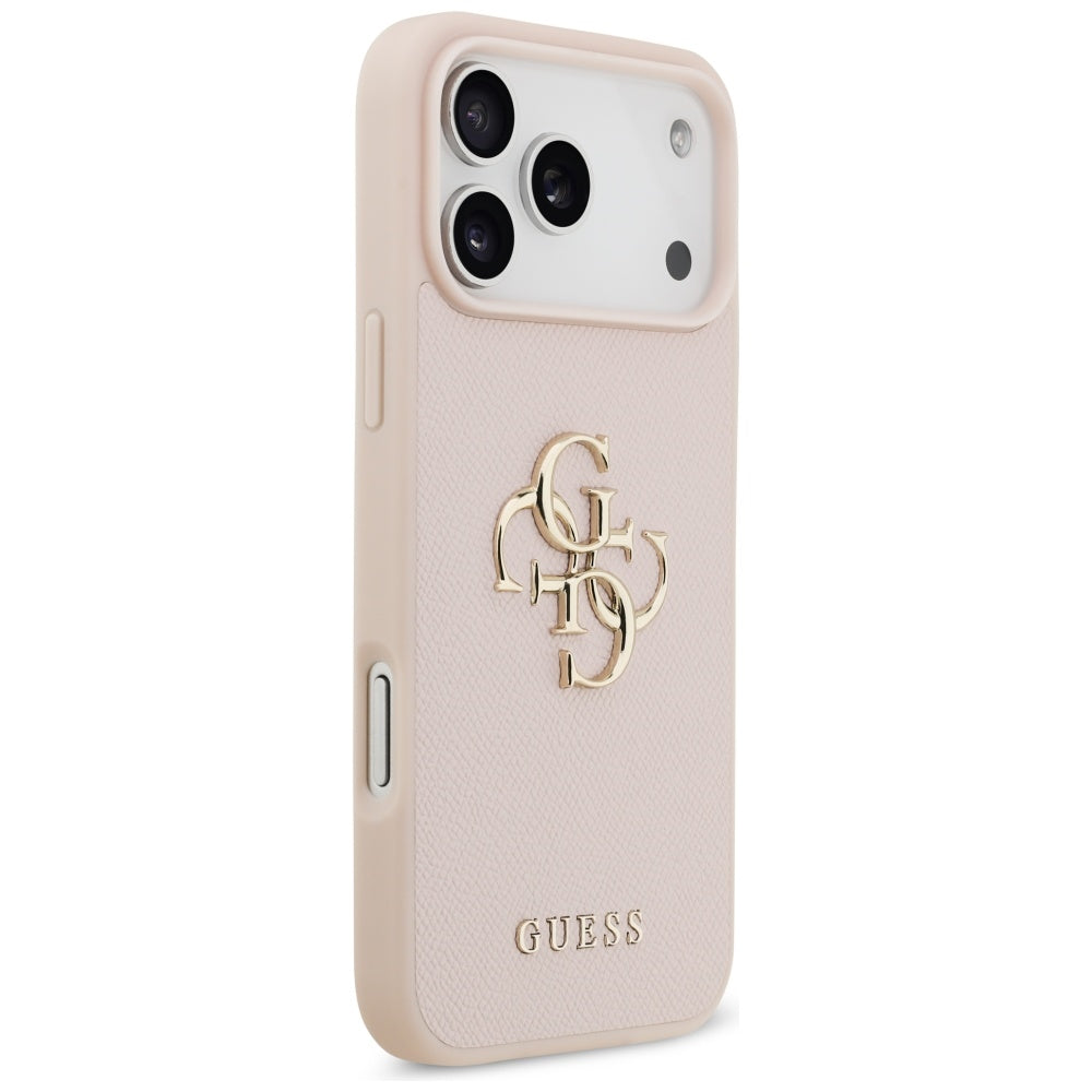 Etui na Apple iPhone 17 Pro Max, Guess, 4G Grained Big and Classic Logo, Różowy