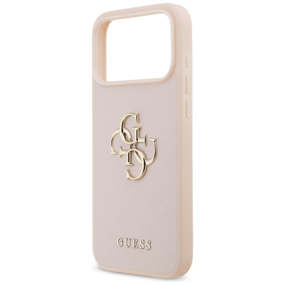 Etui na Apple iPhone 17 Pro Max, Guess, 4G Grained Big and Classic Logo, Różowy
