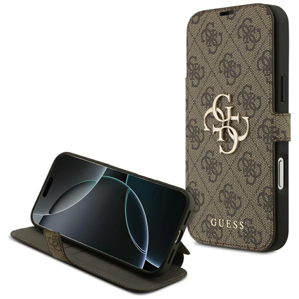 Etui na Apple iPhone 17 Pro Max, Guess, 4G Metal Logo, Brązowy
