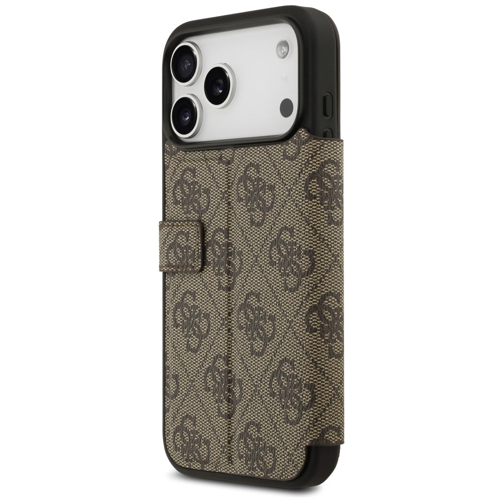 Etui na Apple iPhone 17 Pro Max, Guess, 4G Metal Logo, Brązowy