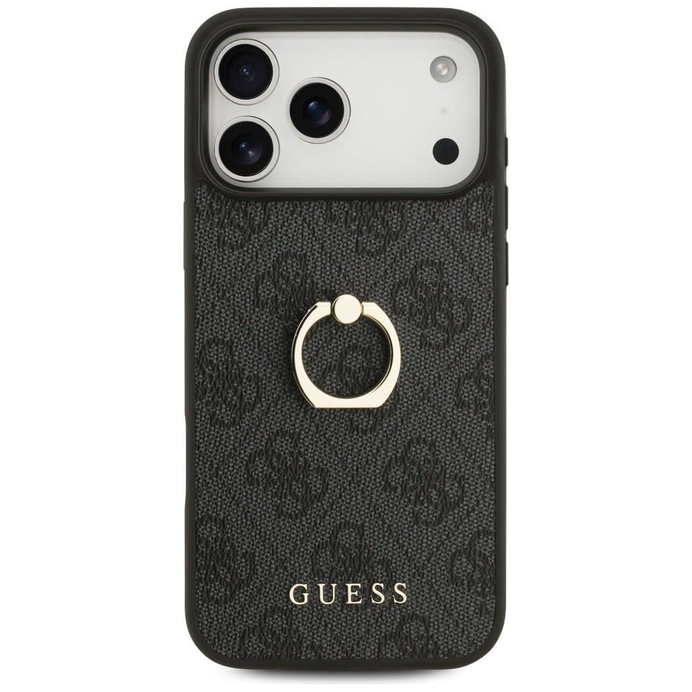 Etui na Apple iPhone 17 Pro Max, Guess, 4G Ring Stand, Czarne
