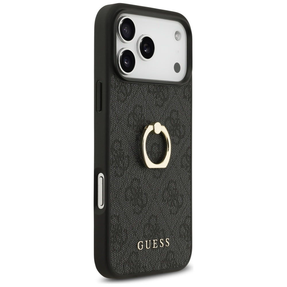Etui na Apple iPhone 17 Pro Max, Guess, 4G Ring Stand, Czarne