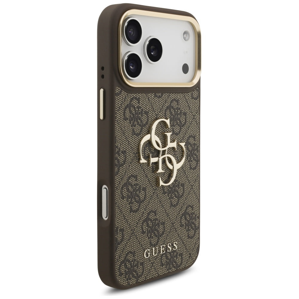 Etui na Apple iPhone 17 Pro Max, Guess, Big 4G Classic Logo with Big Strap, Brązowy