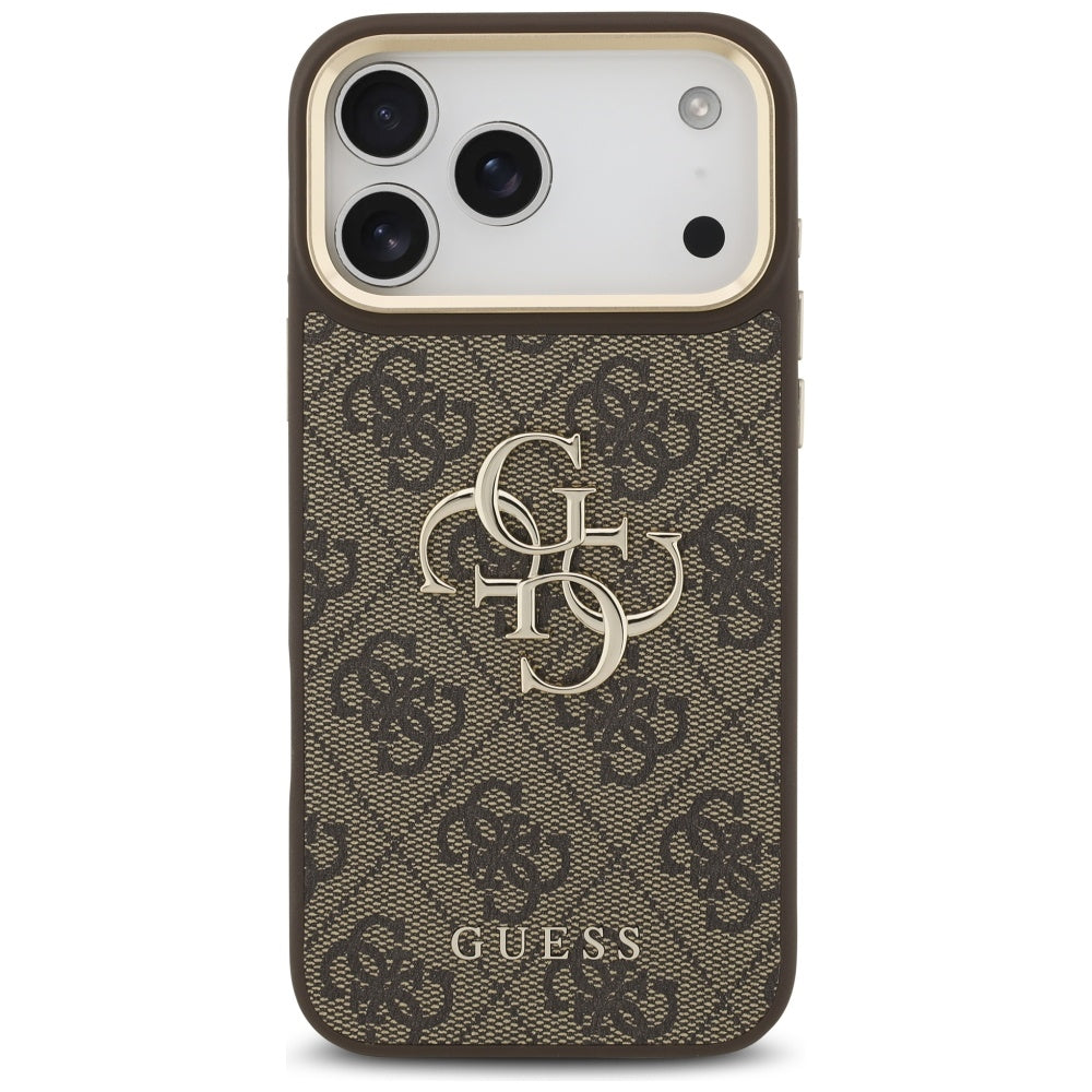 Etui na Apple iPhone 17 Pro Max, Guess, Big 4G Classic Logo with Big Strap, Brązowy