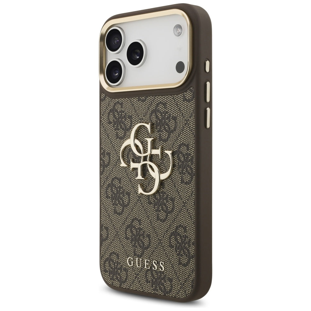 Etui na Apple iPhone 17 Pro Max, Guess, Big 4G Classic Logo with Big Strap, Brązowy