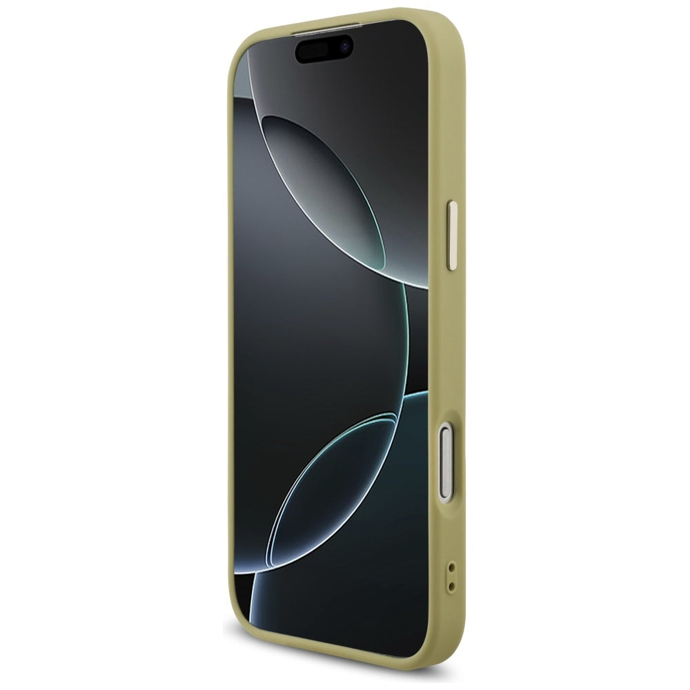 Etui na Apple iPhone 17 Pro Max, Guess, Fixed Glitter Big 4G Metal Frame, Złote