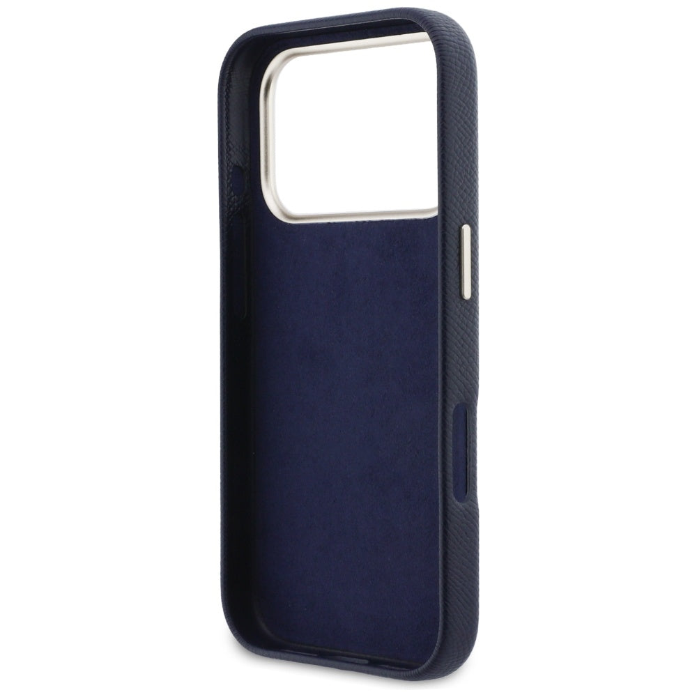 Etui na Apple iPhone 17 Pro Max, Guess, Resin Logo, Niebieskie
