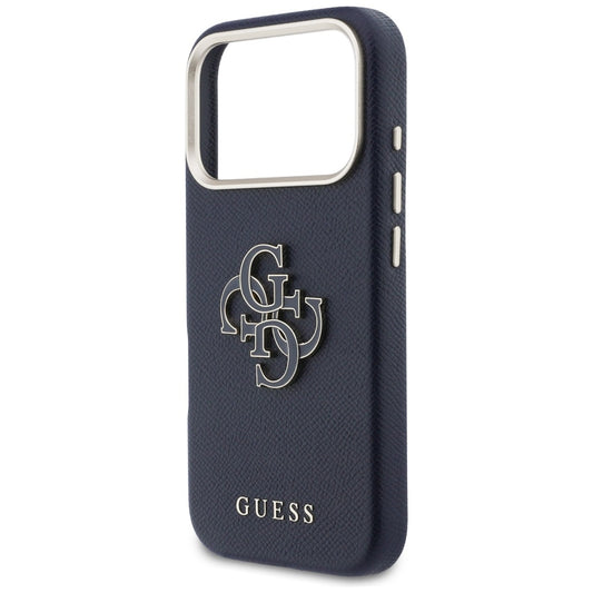 Etui na Apple iPhone 17 Pro Max, Guess, Resin Logo, Niebieskie