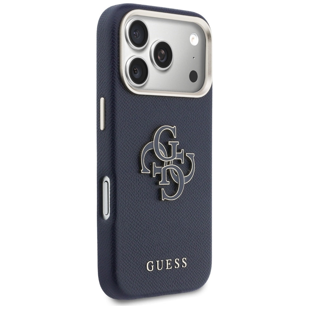 Etui na Apple iPhone 17 Pro Max, Guess, Resin Logo, Niebieskie