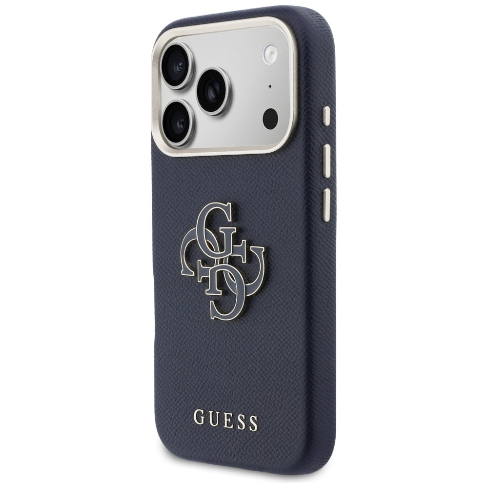 Etui na Apple iPhone 17 Pro Max, Guess, Resin Logo, Niebieskie