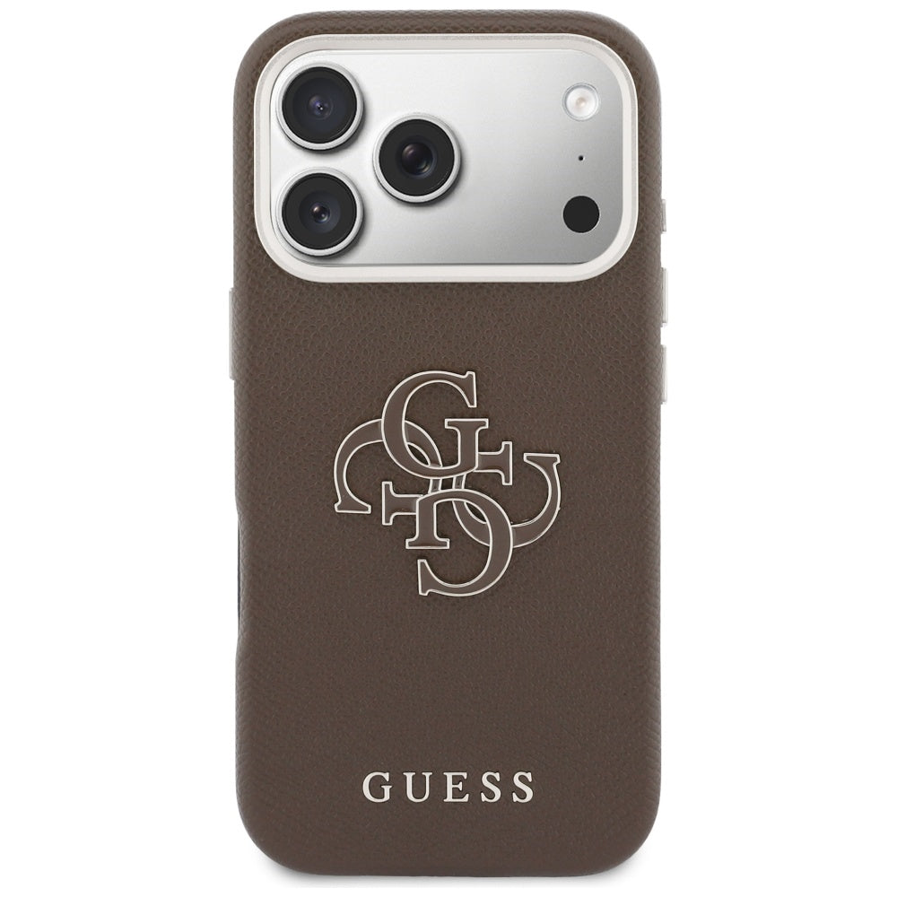 Etui na Apple iPhone 17 Pro Max, Guess, Resin Logo, Brązowy