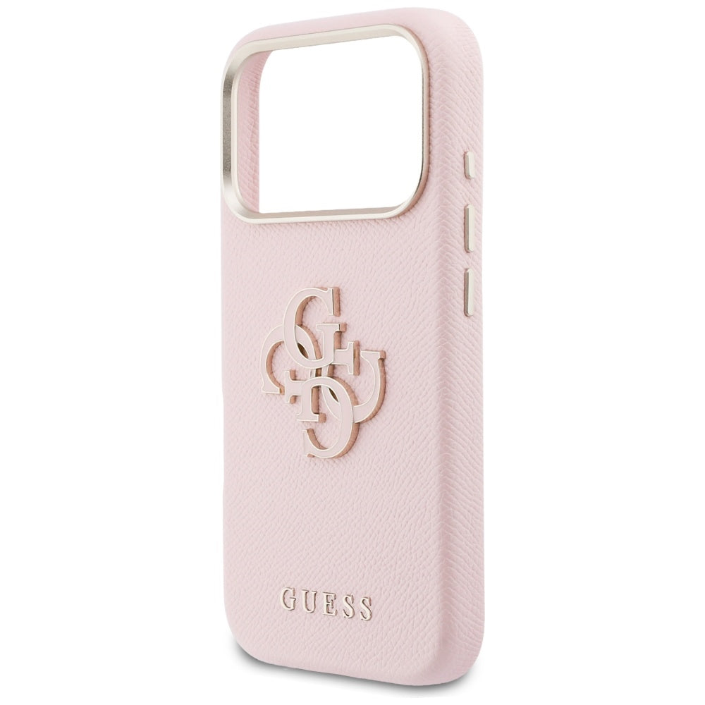 Case for Apple iPhone 17 Pro, Guess, Resin Logo, Pink