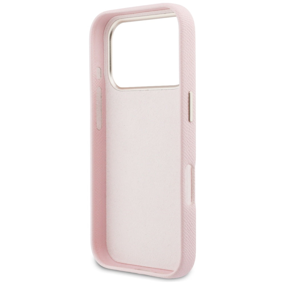 Case for Apple iPhone 17 Pro, Guess, Resin Logo, Pink