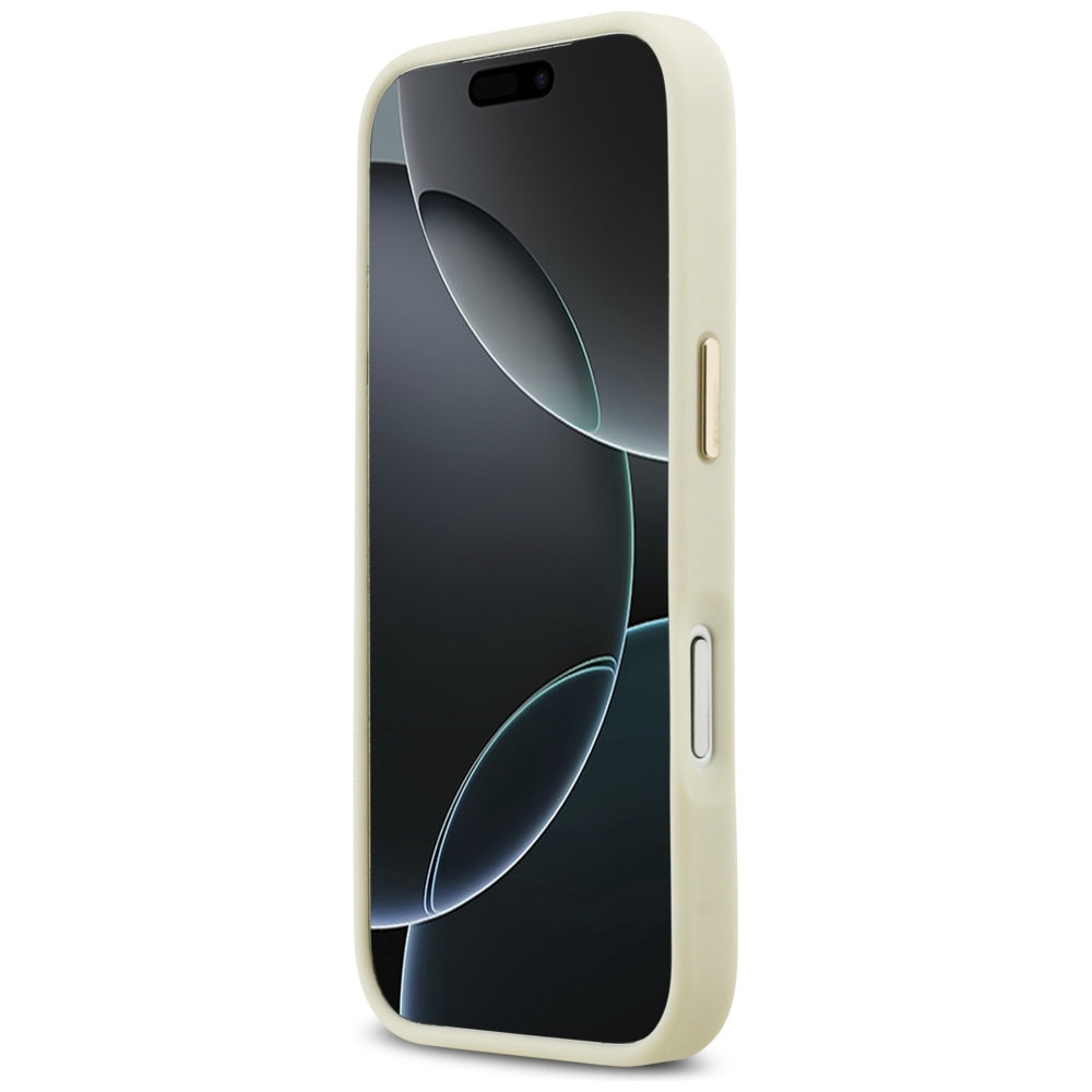 Etui na Apple iPhone 17 Pro Max, Karl Lagerfeld, Script Logo, Beżowy